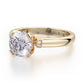 Michael M 18k Yellow Gold Love Engagement Ring