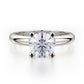 Michael M 18k White Gold Love Diamond Solitaire Engagement Ring