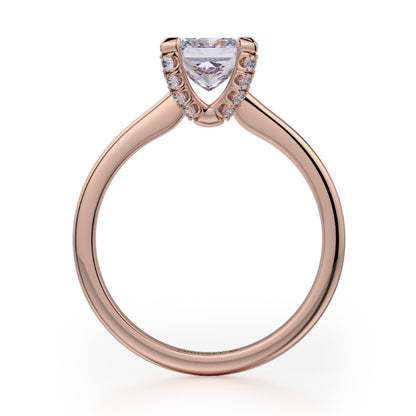 Michael M 18k Rose Gold Love Engagement Ring