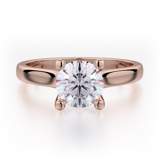 Michael M 18k Rose Gold Love Engagement Ring