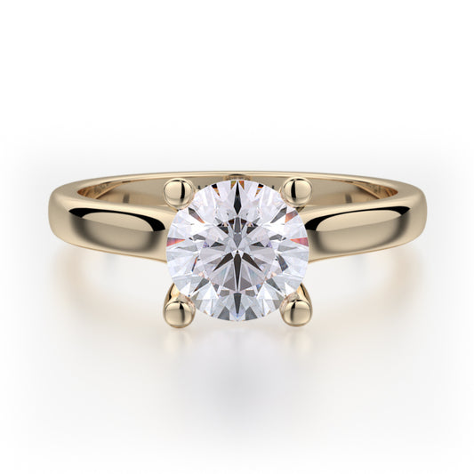 Michael M 18k Yellow Gold Love Engagement Ring