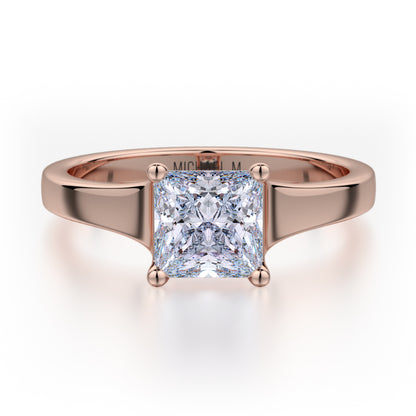 Michael M 18k Rose Gold Love Engagement Ring