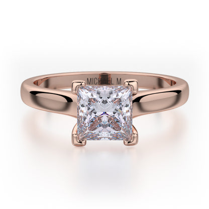 Michael M 18k Rose Gold Love Engagement Ring