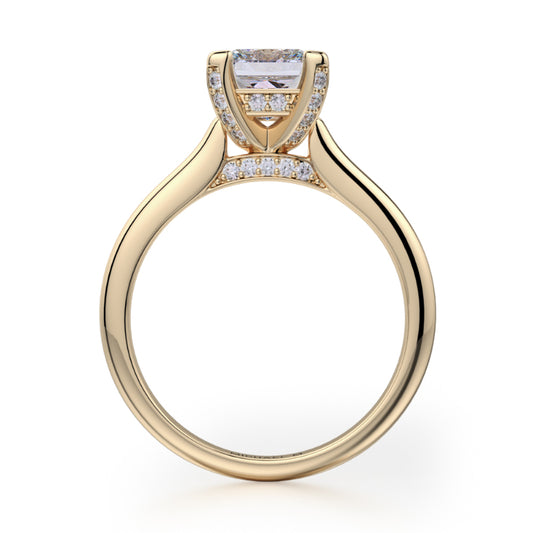Michael M 18k Yellow Gold Love Engagement Ring