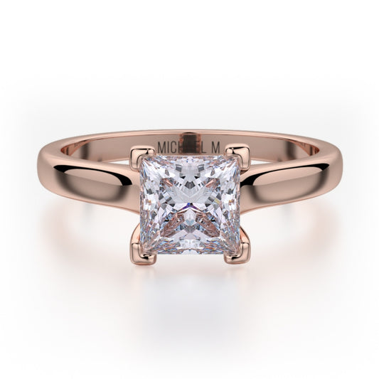 Michael M 18k Rose Gold Europa Engagement Ring