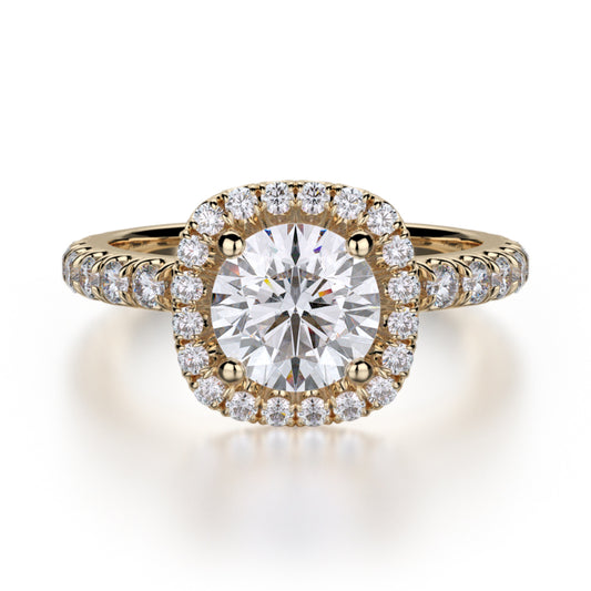 Michael M 18k Yellow Gold Europa Engagement Ring