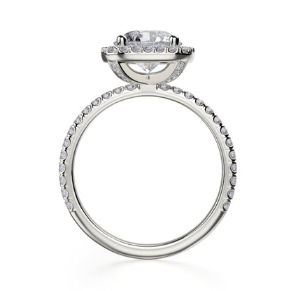 Michael M 18k White Gold Europa Engagement Ring