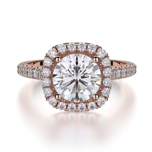 Michael M 18k Rose Gold Europa Engagement Ring