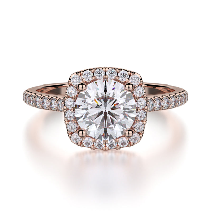 Michael M 18k Rose Gold Europa Engagement Ring