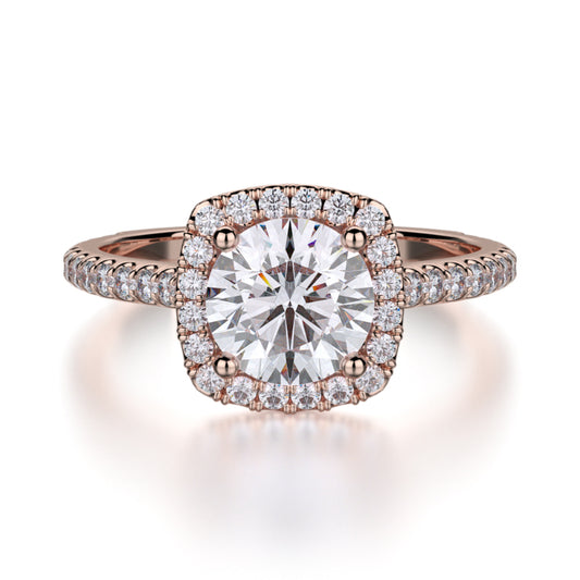 Michael M 18k Rose Gold Europa Engagement Ring