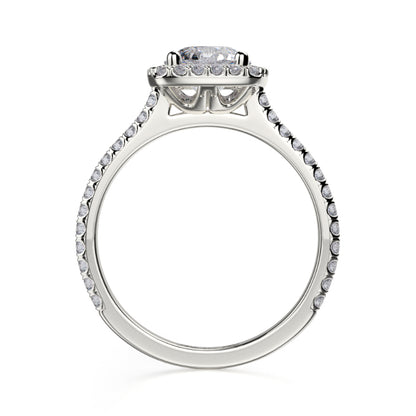 Michael M 18k White Gold Europa Engagement Ring