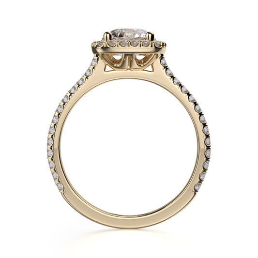 Michael M 18k Yellow Gold Europa Engagement Ring