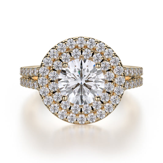 Michael M 18k Yellow Gold Europa Engagement Ring