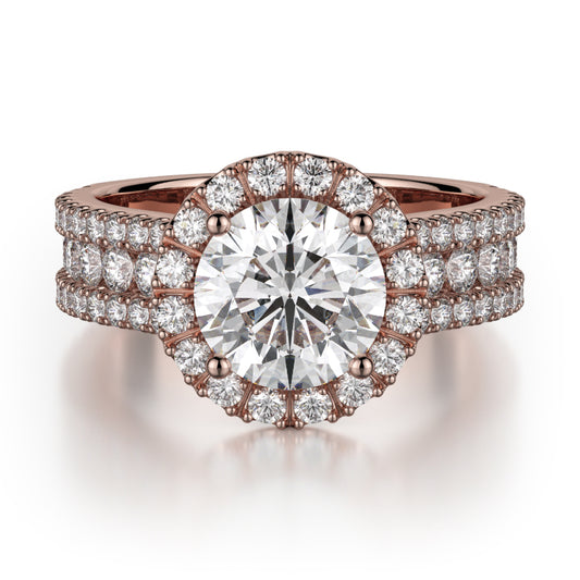 Michael M 18k Rose Gold Europa Engagement Ring