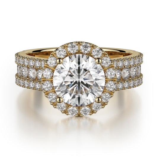 Michael M 18k Yellow Gold Europa Engagement Ring