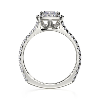 Michael M 18k White Gold Europa Engagement Ring