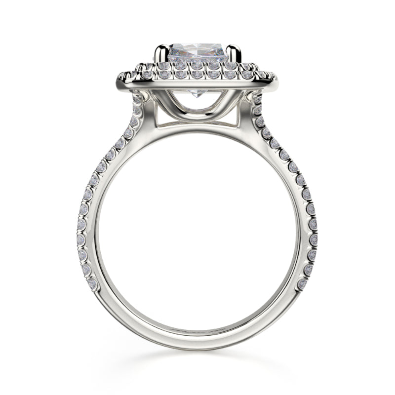 Michael M 18k White Gold Europa Engagement Ring