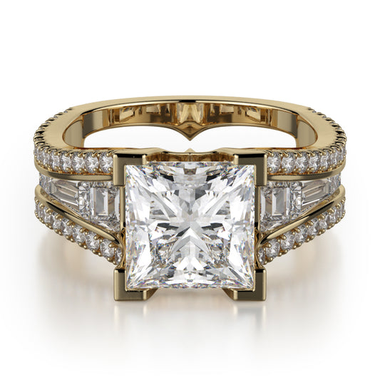Michael M 18k Yellow Gold Monaco Engagement Ring
