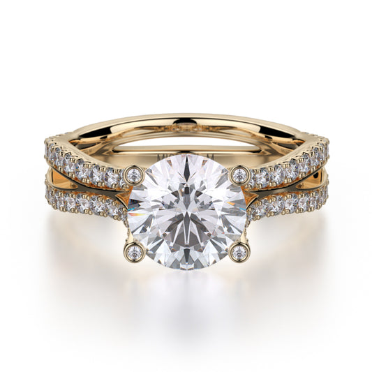 Michael M 18k Yellow Gold Monaco Engagement Ring