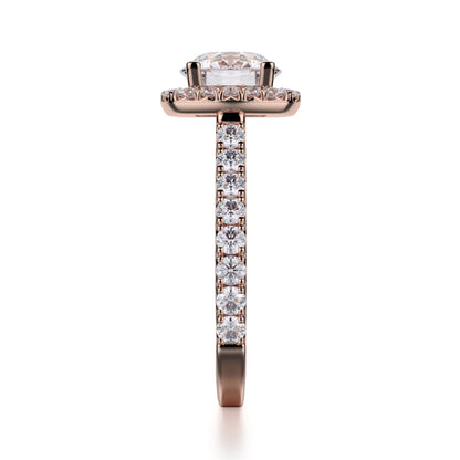 Michael M 18k Rose Gold Monaco Engagement Ring