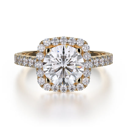 Michael M 18k Yellow Gold Monaco Engagement Ring