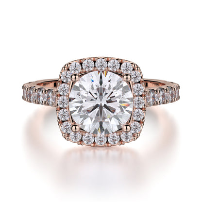 Michael M 18k Rose Gold Monaco Engagement Ring