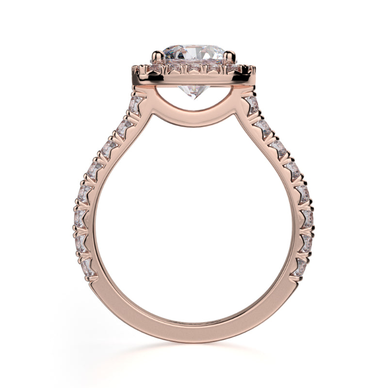 Michael M 18k Rose Gold Monaco Engagement Ring