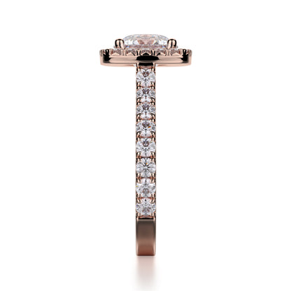 Michael M 18k Rose Gold Monaco Engagement Ring