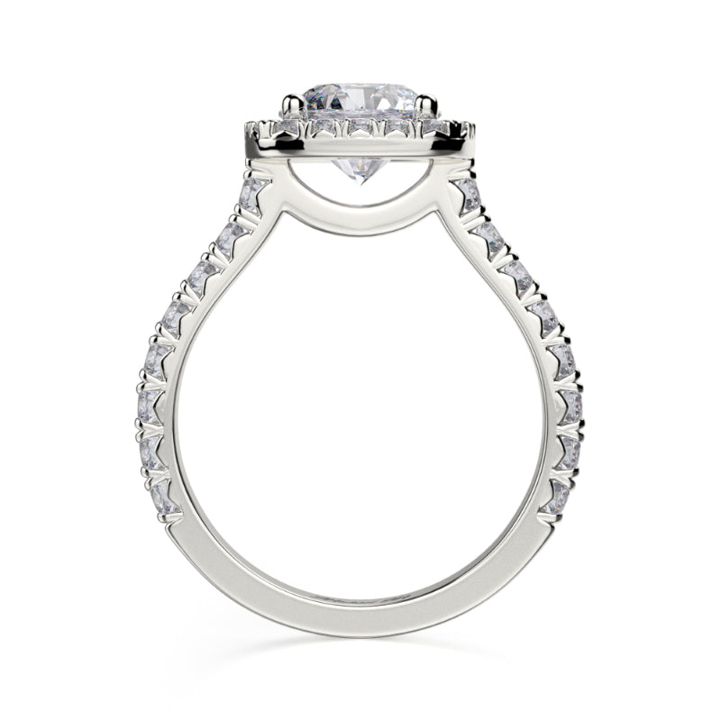 Michael M 18k White Gold Monaco Engagement Ring