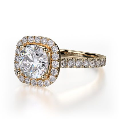 Michael M 18k Yellow Gold Monaco Engagement Ring