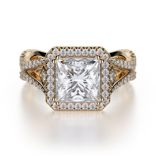Michael M 18k Yellow Gold Monaco Engagement Ring