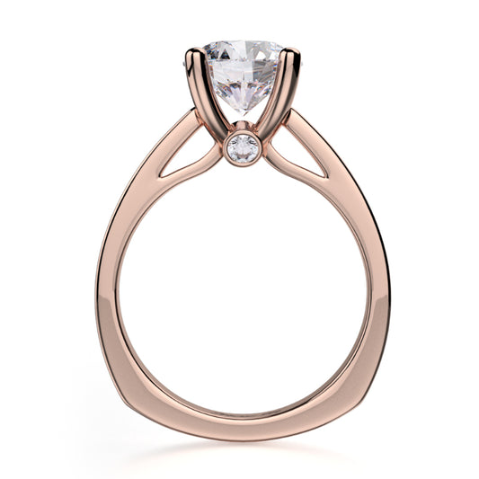 Michael M 18k Rose Gold Love Engagement Ring