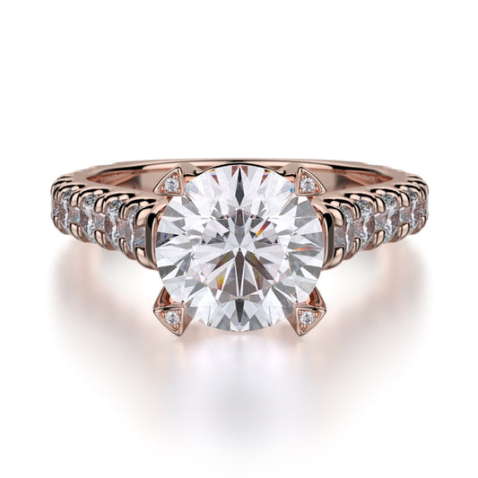 Michael M 18k Rose Gold Stella Engagement Ring