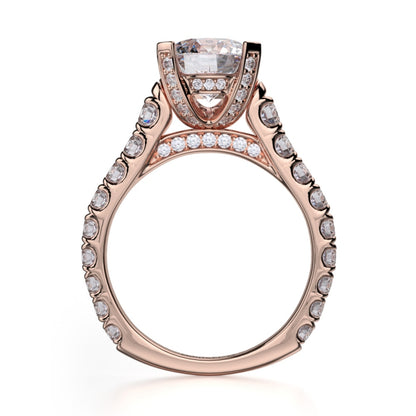 Michael M 18k Rose Gold Stella Engagement Ring