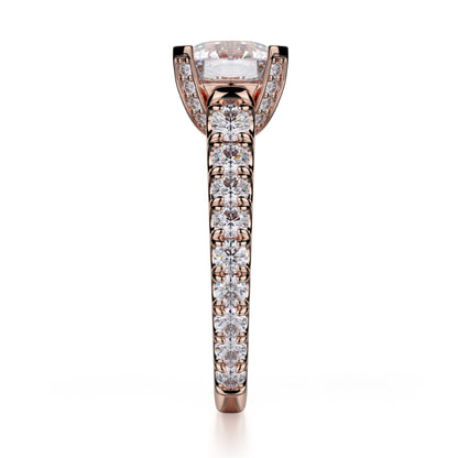 Michael M 18k Rose Gold Stella Engagement Ring