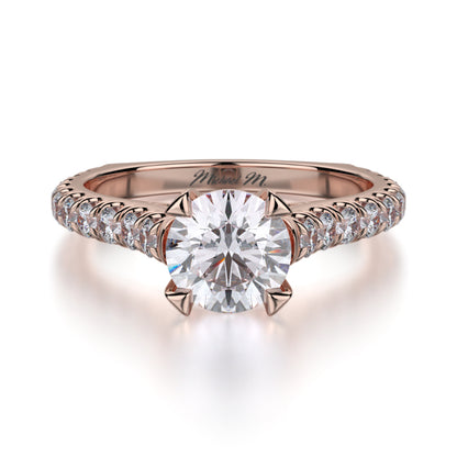 Michael M 18k Rose Gold Stella Engagement Ring