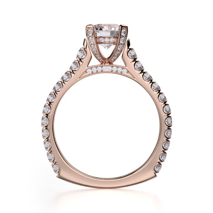 Michael M 18k Rose Gold Stella Engagement Ring