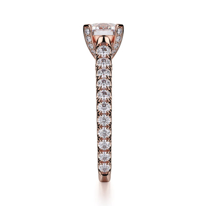 Michael M 18k Rose Gold Stella Engagement Ring