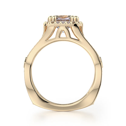 Michael M 18k Yellow Gold Princess Engagement Ring