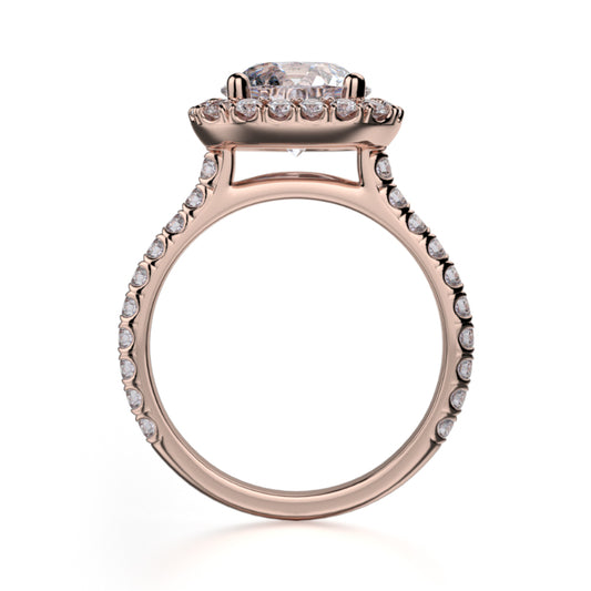 Michael M 18k Rose Gold Europa Engagement Ring