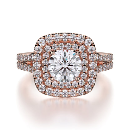 Michael M 18k Rose Gold Europa Engagement Ring