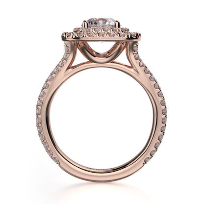 Michael M 18k Rose Gold Europa Engagement Ring