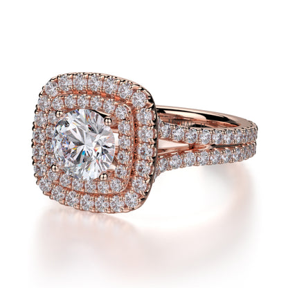 Michael M 18k Rose Gold Europa Engagement Ring