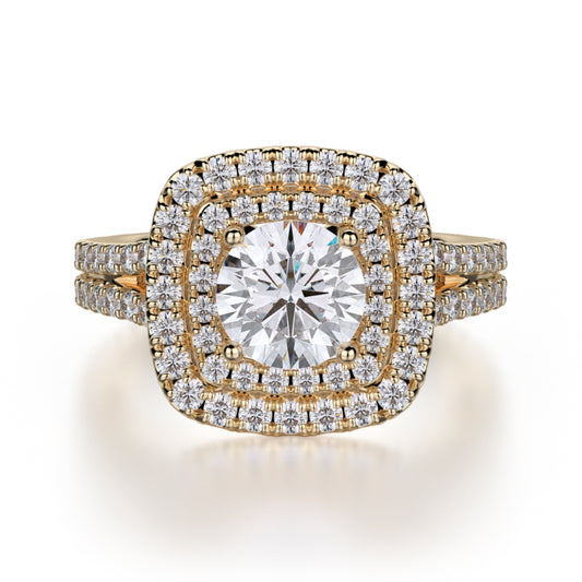 Michael M 18k Yellow Gold Europa Engagement Ring