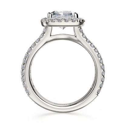 Michael M 18k White Gold Princess Engagement Ring