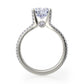 Michael M 18k White Gold Strada Diamond Straight Engagement Ring