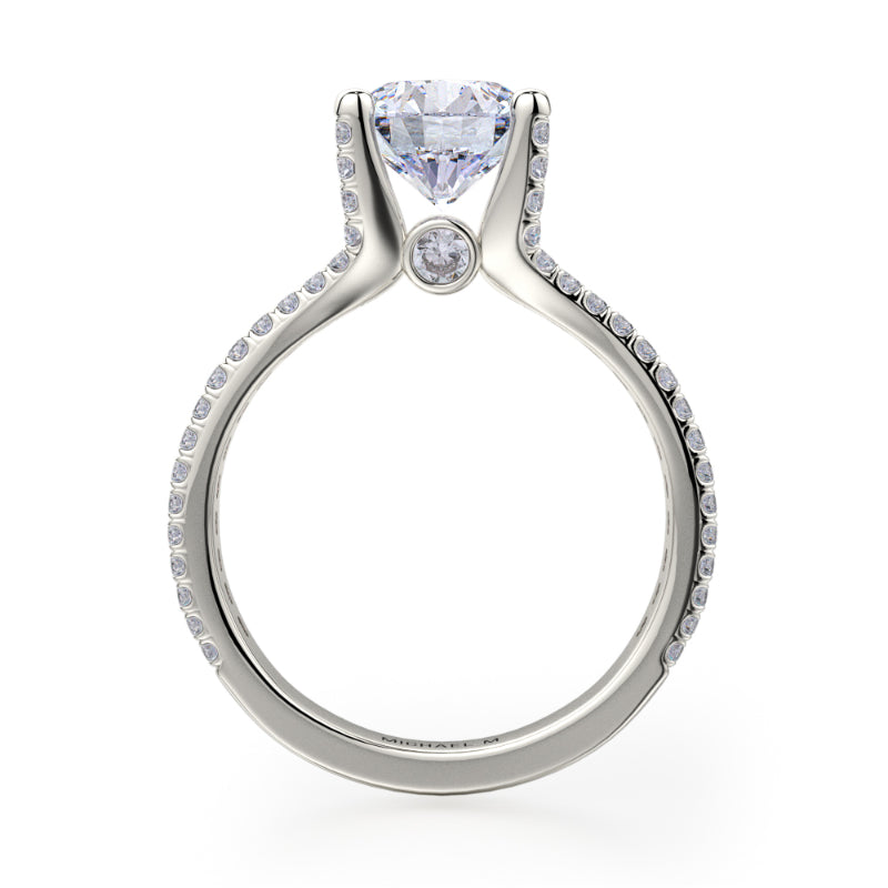 Michael M 18k White Gold Strada Engagement Ring