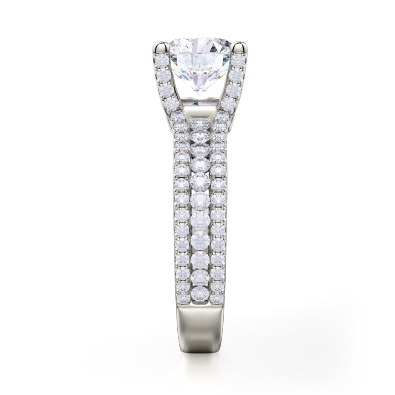 Michael M 18k White Gold Strada Engagement Ring