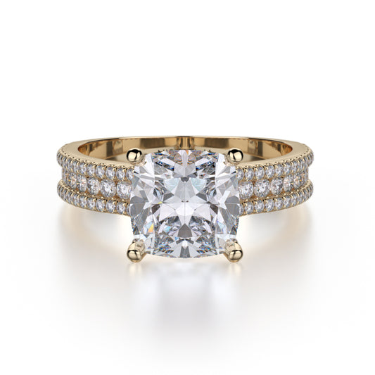 Michael M 18k Yellow Gold Strada Engagement Ring