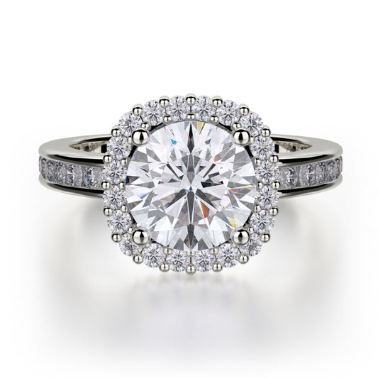 Michael M 18k White Gold Strada Engagement Ring